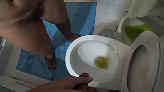 Interdict FAMILY: stepmother watching how her stepson is pissing in front of her